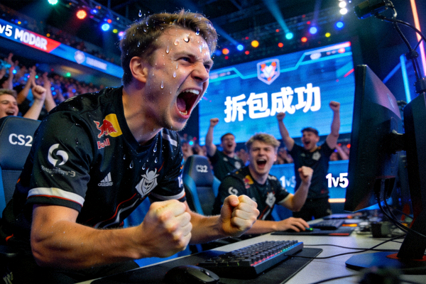 CS2 Major决赛残局1v5极限拆包获胜瞬间 - 选手激动呐喊