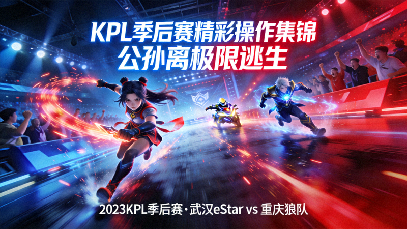 王者荣耀KPL季后赛精彩操作集锦画面 - 公孙离极限逃生